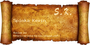 Spinka Kevin névjegykártya